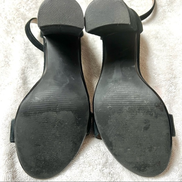 STEVE MADDEN CARRSON black ankle traps sandal pumps womens size 8 - Picture 9 of 9